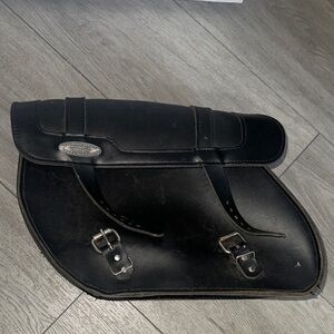 Iron horse leather company Black Leather motorcycle Bag